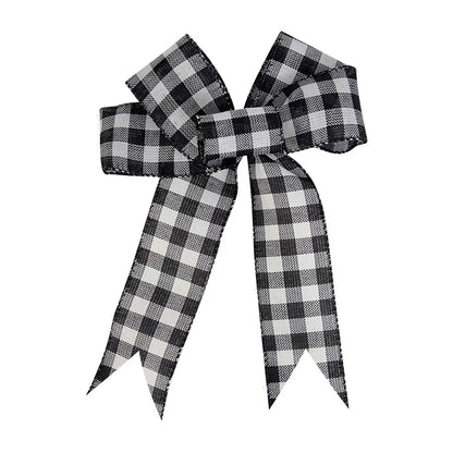 Black and White Plaid Ribbon for Bows