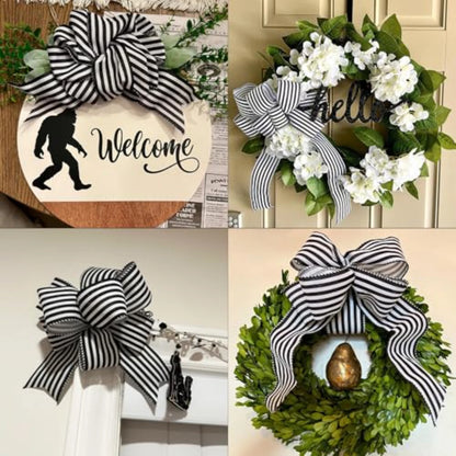 Black and white craft ribbon