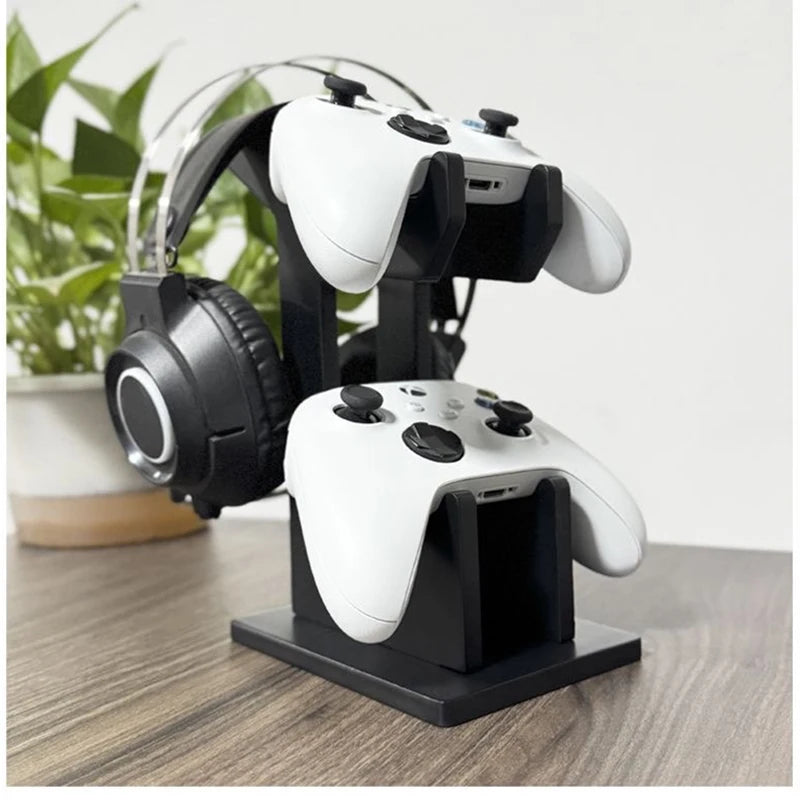 Solid Wood Headphone Stand & Controller Holder