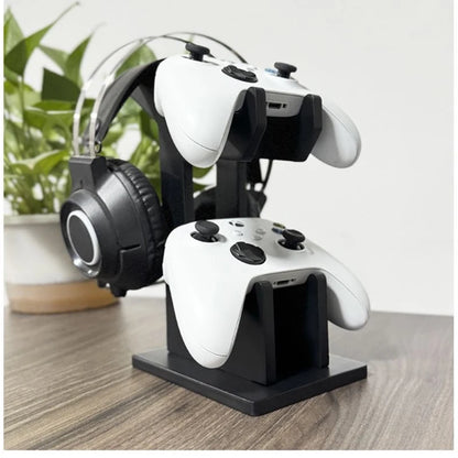Solid Wood Headphone Stand & Controller Holder