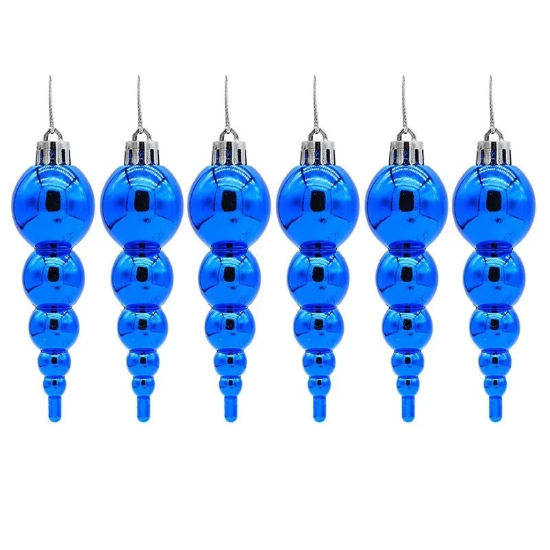 Blue CHristmas Tree Drop Pendants