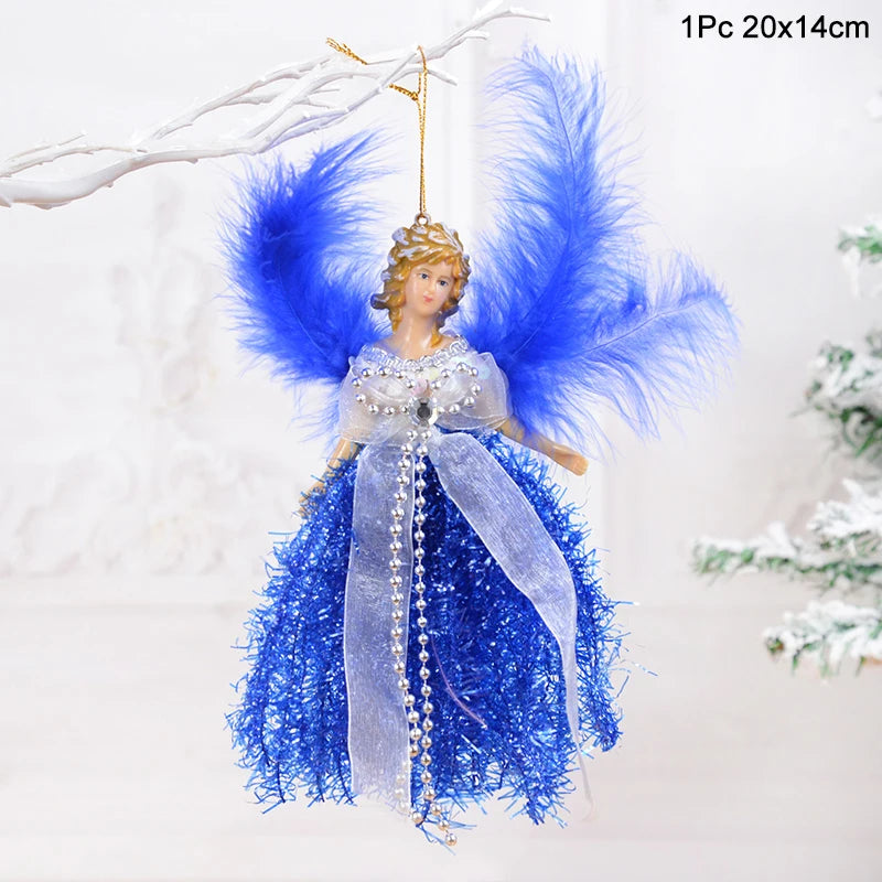 Christmas Ornament White glitter Ballerina