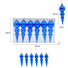 Blue Christmas Tree Drop Pendants Measurements