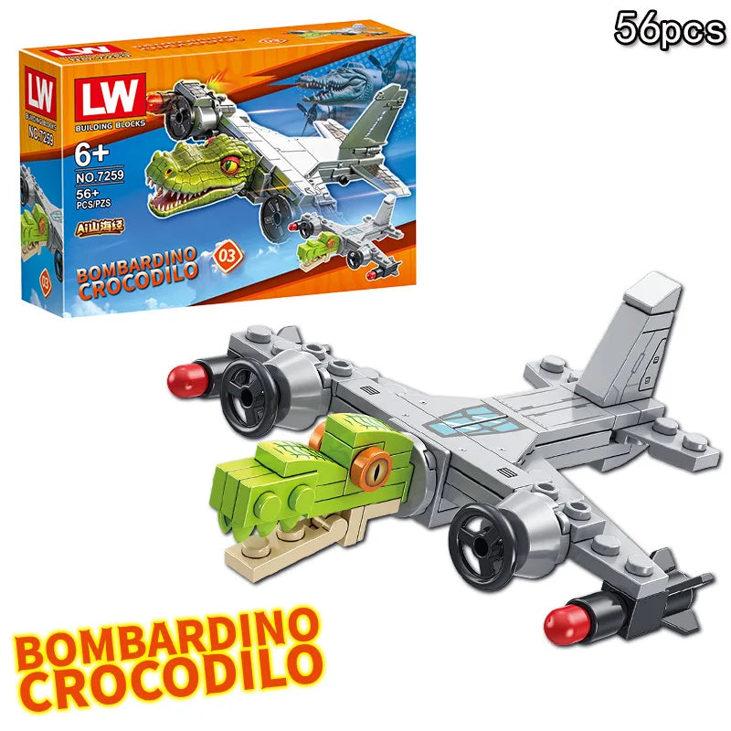 Bombardino Crocodilo Building blocks figurine
