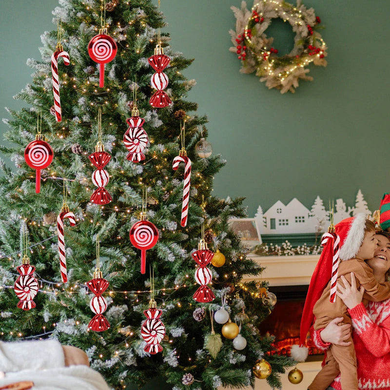CANDY cane Sweet Ornaments for Christmas Tree