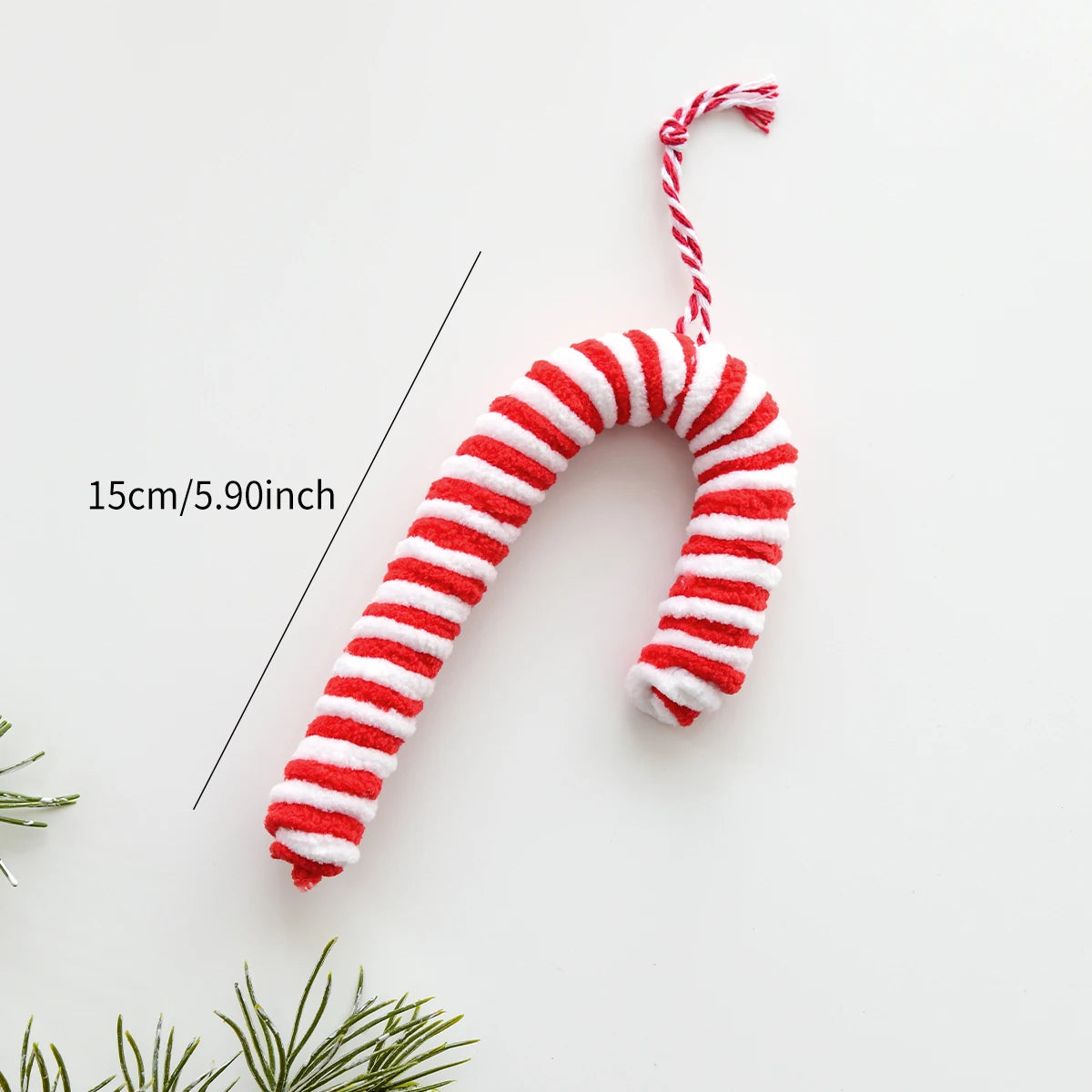 Candy cane hanging christmas tree decoration