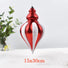 Candycane Water drop shape Christmas Decoration 15x30cm