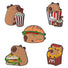 Capybara Set of 5 pin brooches badge