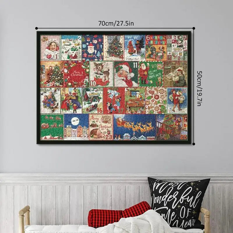 Christmas Advent Calendar jigsaw puzzle festive wall mounted