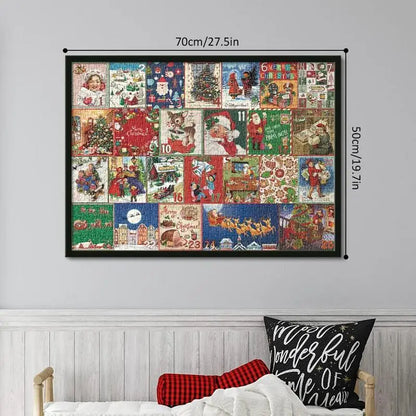 Christmas Advent Calendar jigsaw puzzle festive wall mounted