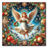Diamond Art Craft kit  image of an angel surrounded by Christmas ornaments and stars.