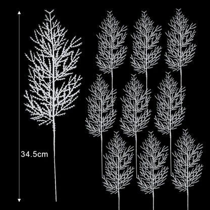 Christmas Artificial White Pine Needles Branches measurements