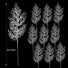 Christmas Artificial White Pine Needles Branches measurements