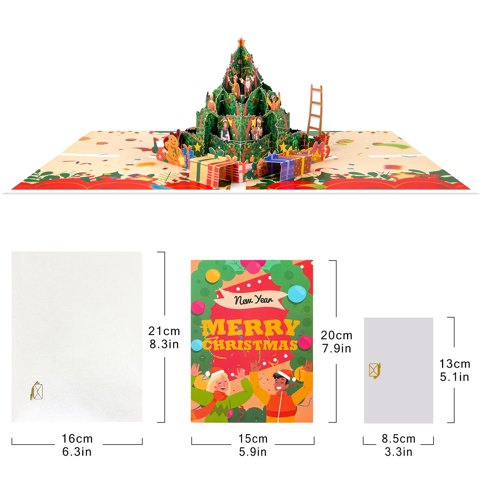 Christmas Christmas Tree stack 3D pop up Card
