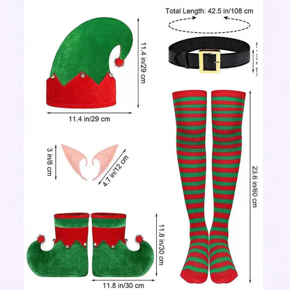 Christmas Elf Fancy Dress costume dimensions