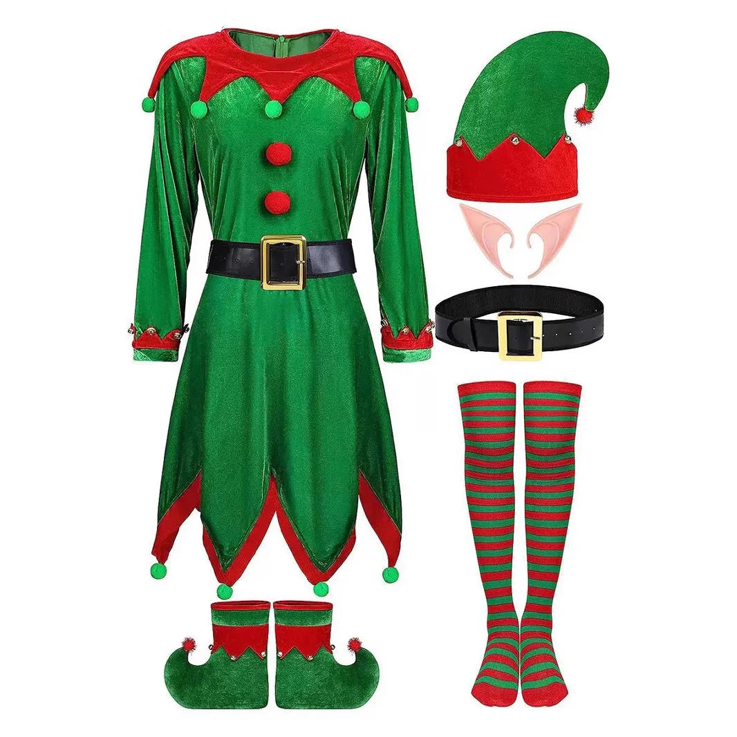 Christmas Elf Fancy Dress costume fullsset