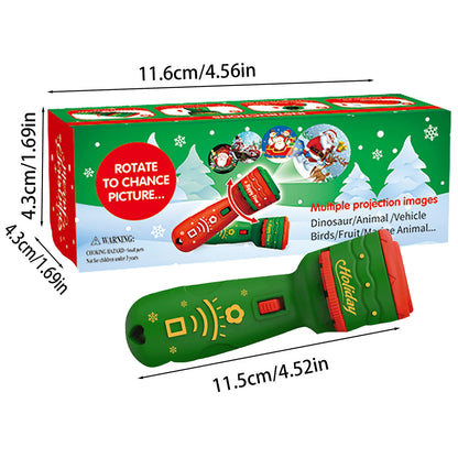 Christmas Flashlight projector green with box
