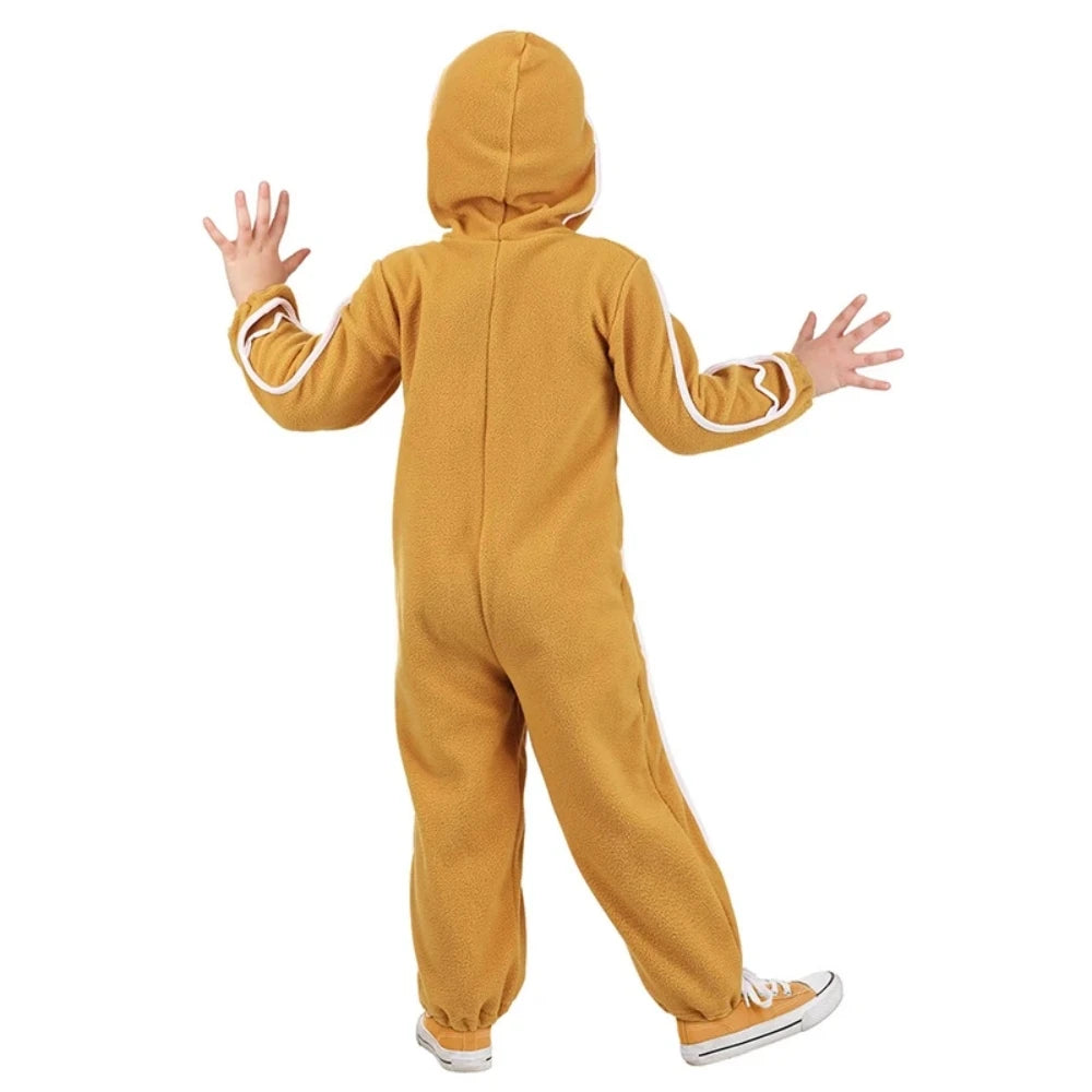 Christmas Gingerbread Fancy Dress Costume Onesie back