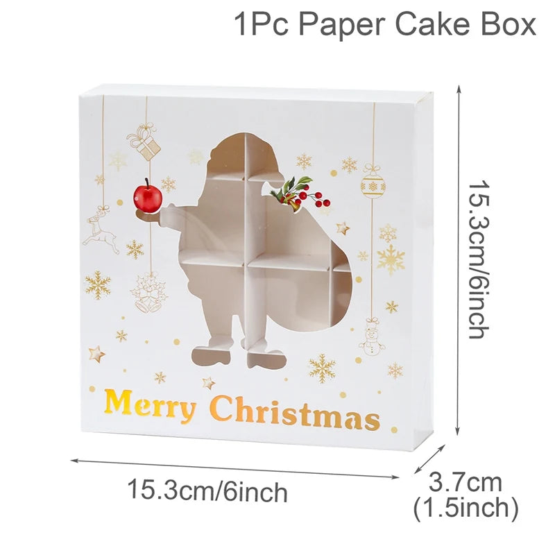Christmas Treat box Santa window Cake Cookie Chocolate