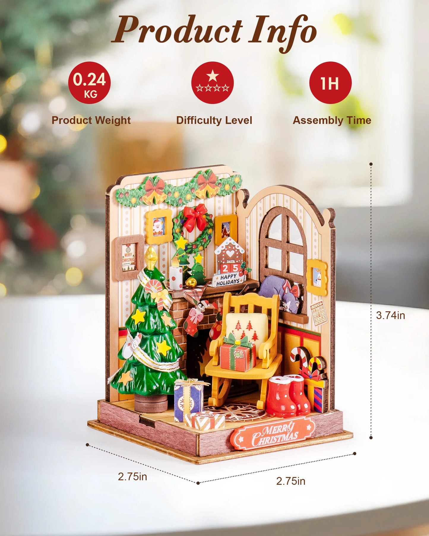 Christmas fireplace craft model product info