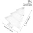 Christmas Tree White snack plate with dimensions on a white background