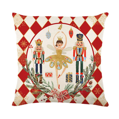 Classic nutcracker theme Christmas pillow case cushion cover 