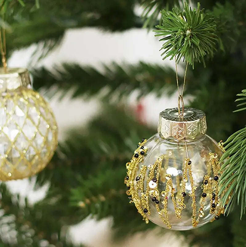 Clear and gold Christmas Bauble Christmas Decoration