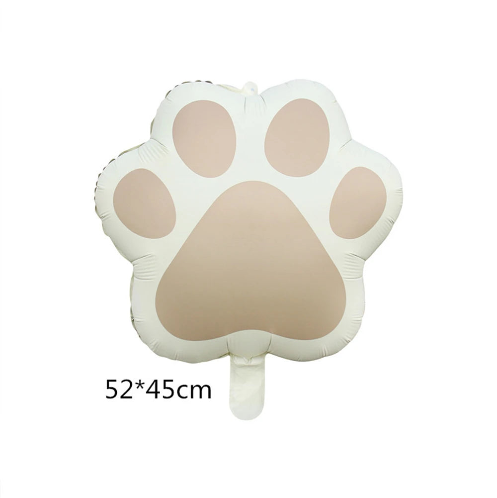 Cream bear pawprint balloon baby shower birthday