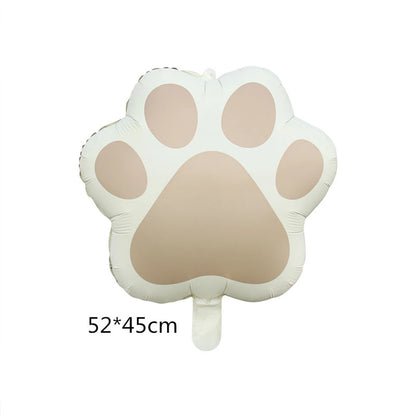 Cream bear pawprint balloon baby shower birthday