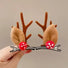 Cute Reindeer Ear christmas clips with little mushrooms