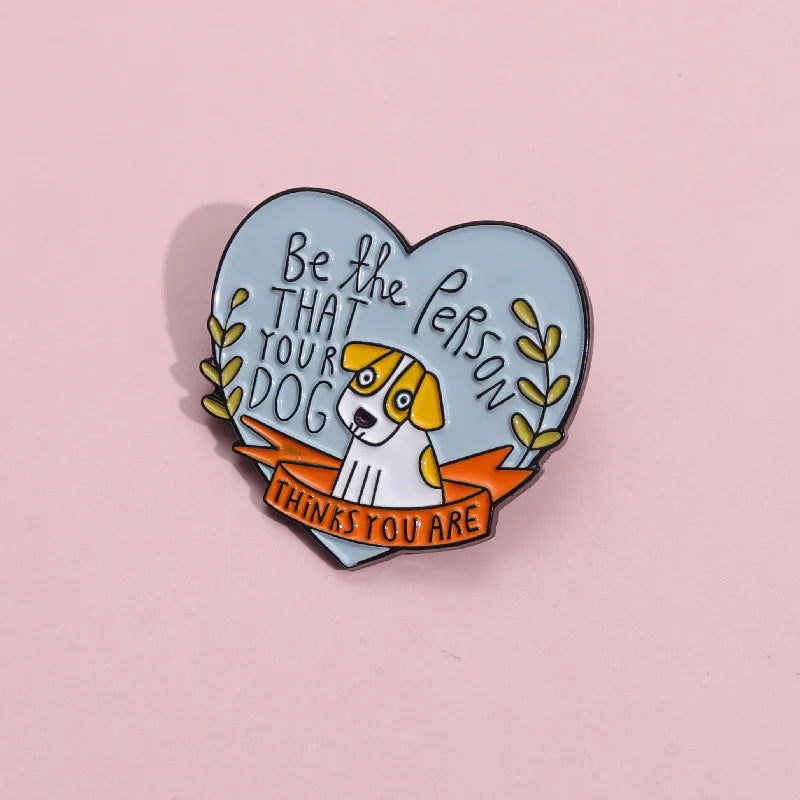 Cute dog lover badge Christmas gift for her