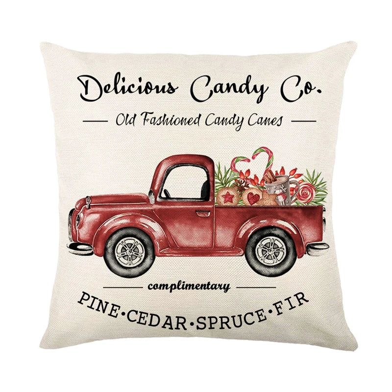 Delicious candy co red van Pillow case Cushion cover