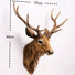 Deer head mount with measurements on a white background