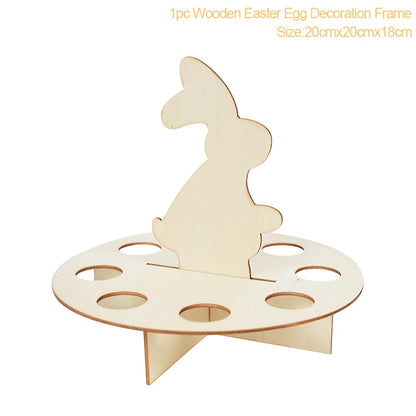 Easter Bunny Round Egg Display Stand Frame