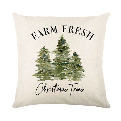 Farm Fresh Christmas tree pillow case cushion cover