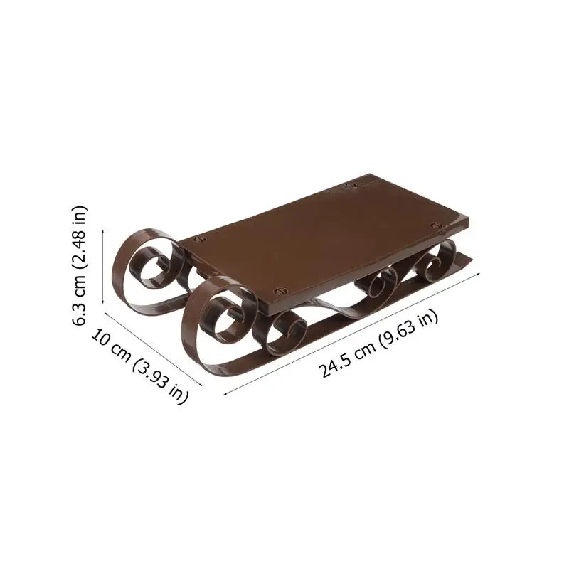 Flat santa sleigh sledge craft in brown colour