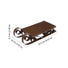 Flat santa sleigh sledge craft in brown colour