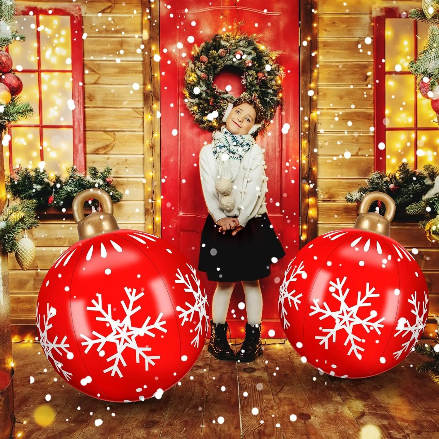 Giant Inflatable Christmas Bauble outdoor decoration