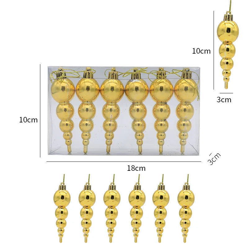 Gold Christmas Tree Drop Pendants Measurements