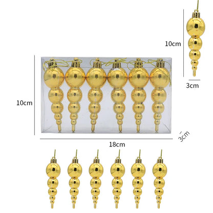 Gold Christmas Tree Drop Pendants Measurements