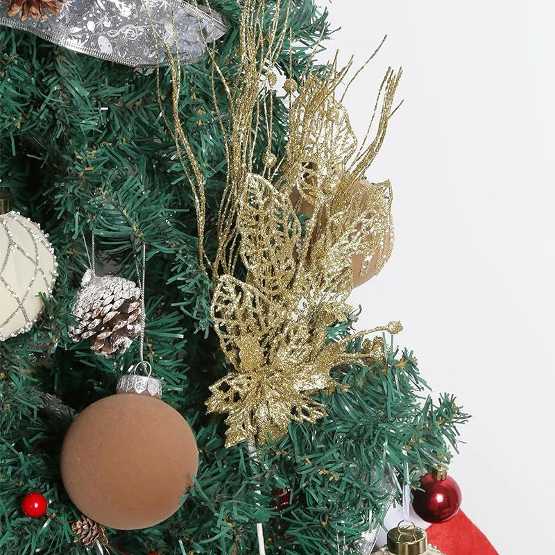 Gold Glitter Christmas Tree Branches