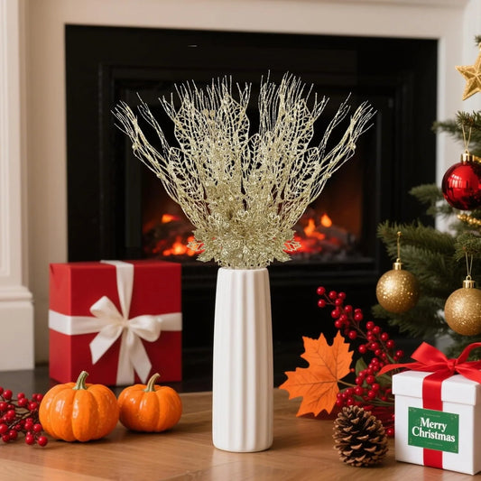 Gold Glitter Christmas Tree Branches
