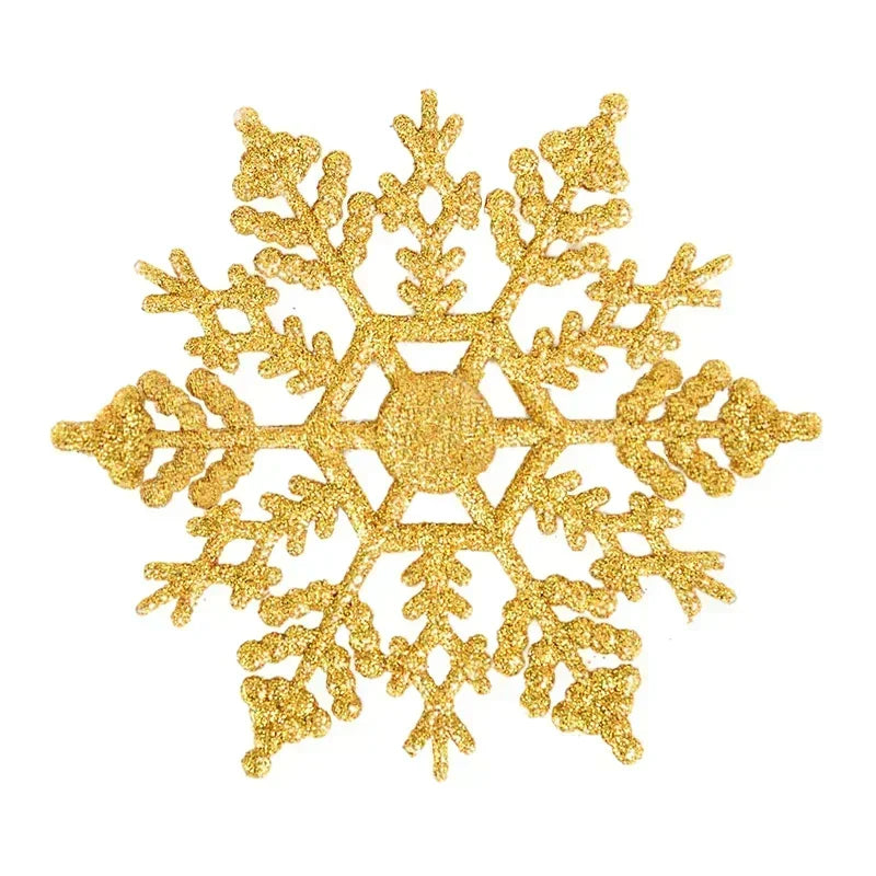 Gold glitter snowflake on a white background