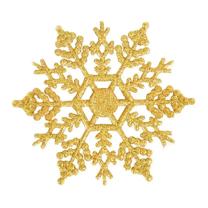 Gold glitter snowflake on a white background