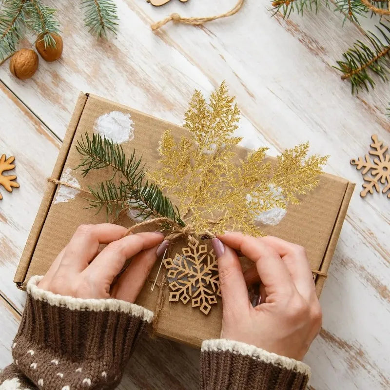 Golden Glitter branches for Christmas Decoration