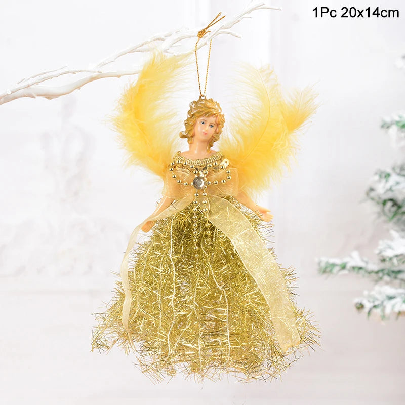Golden fairy angel fairy christmas tree ornament