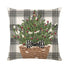 Grey Tartan gift basket Christmas cushion cover pillow case