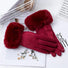 Womens Faux Fur Warm Winter Gloves