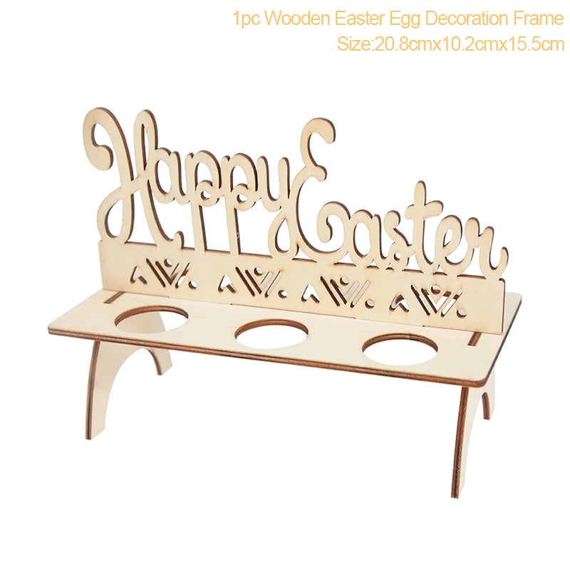 Happy Easter Egg Wooden Display Frame