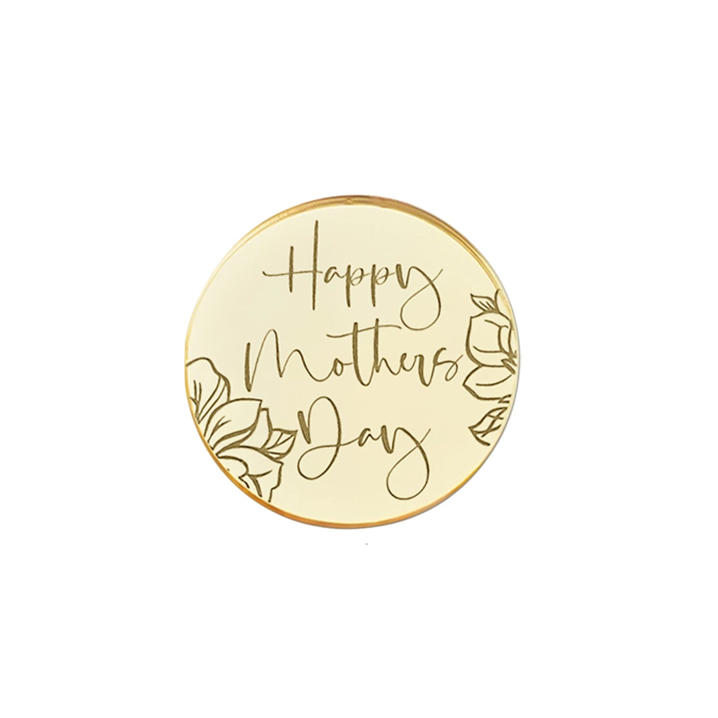 Happy Mothers Day Acrylic cupcake topper